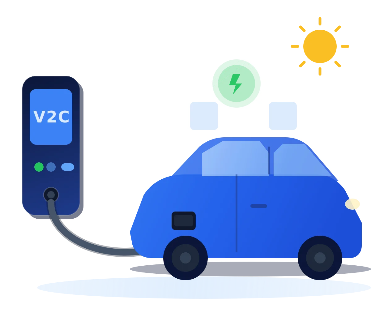 Cargador de coche eléctrico instalado en casa